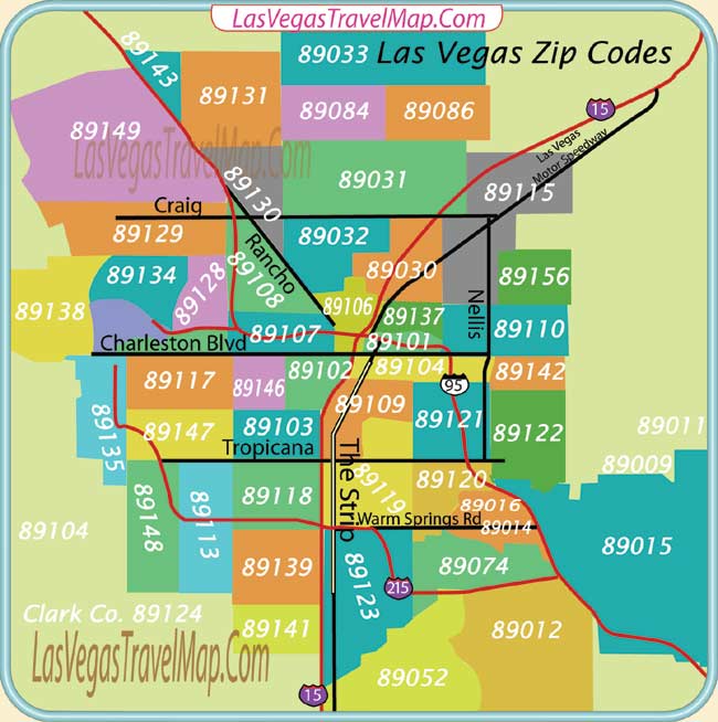 las vegas hotels on the strip map. Las Vegas Zip Code Map